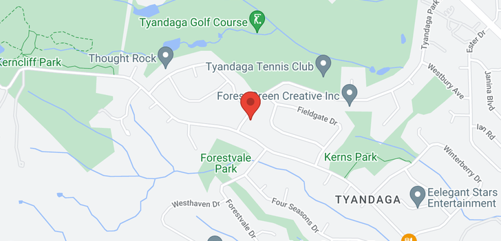 map of 1174 Tyandaga Park Drive